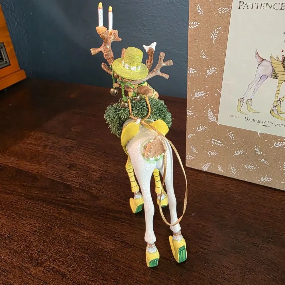 Patience Brewster Dash Away Prancer DEPT 56 Reindeer Christmas Ornament w/Box